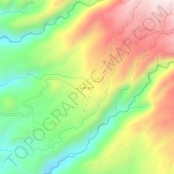Mappa topografica Samay, altitudine, rilievo