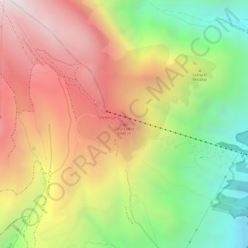 Mappa topografica Cruz Loma, altitudine, rilievo