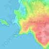 Mappa topografica Le Gavel, altitudine, rilievo