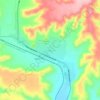 Mappa topografica Sanderson, altitudine, rilievo
