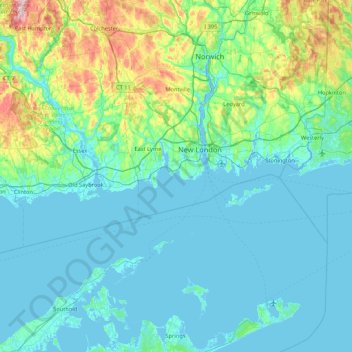 Mappa topografica High Rock, altitudine, rilievo
