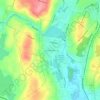 Mappa topografica South Meriden, altitudine, rilievo