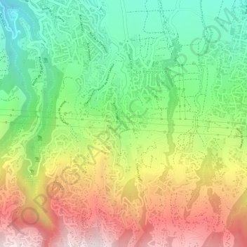 Mappa topografica Beaumont, altitudine, rilievo