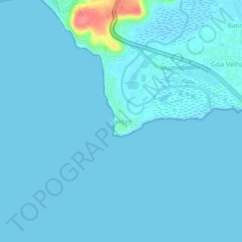 Mappa topografica Siridao, altitudine, rilievo