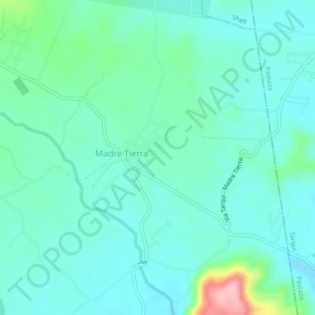 Mappa topografica Amazonas, altitudine, rilievo