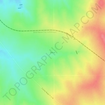 Mappa topografica Deora, altitudine, rilievo
