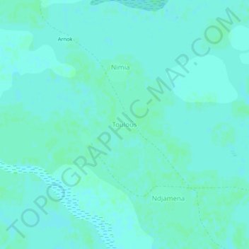 Mappa topografica Toulous, altitudine, rilievo