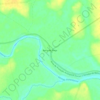 Mappa topografica Barra do Brejo, altitudine, rilievo