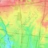 Mappa topografica Coburg North, altitudine, rilievo