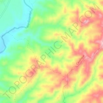 Mappa topografica Loma Zambudio, altitudine, rilievo