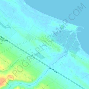 Mappa topografica السدرة, altitudine, rilievo