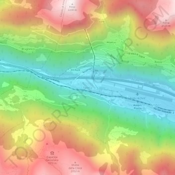 Mappa topografica Piotta, altitudine, rilievo