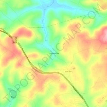 Mappa topografica Zimmerman, altitudine, rilievo