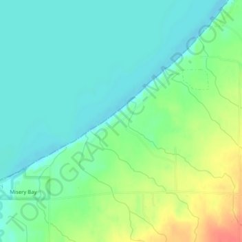 Mappa topografica Santa Monica Beach, altitudine, rilievo