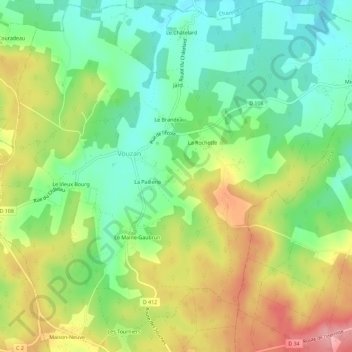 Mappa topografica L'Agneau, altitudine, rilievo