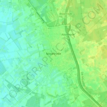 Mappa topografica Nistelrode, altitudine, rilievo