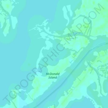 Mappa topografica Long Point Bay, altitudine, rilievo