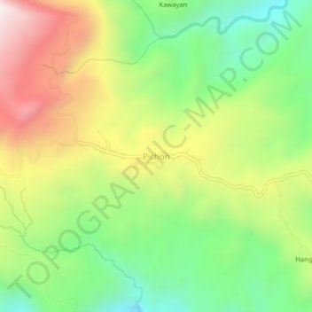 Mappa topografica Pichon, altitudine, rilievo