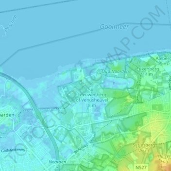 Mappa topografica Valkeveen, altitudine, rilievo