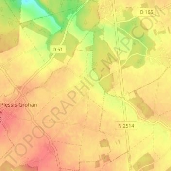 Mappa topografica Les Ervolus, altitudine, rilievo
