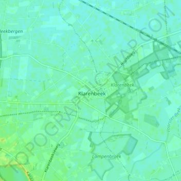 Mappa topografica Klarenbeek, altitudine, rilievo