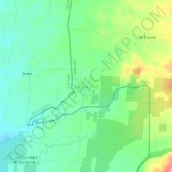 Mappa topografica San Jacinto, altitudine, rilievo