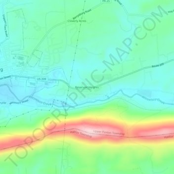 Mappa topografica Reservoir Heights, altitudine, rilievo