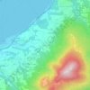 Mappa topografica Muceno, altitudine, rilievo