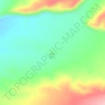 Mappa topografica Monte Blanco, altitudine, rilievo