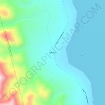 Mappa topografica Pyramid, altitudine, rilievo