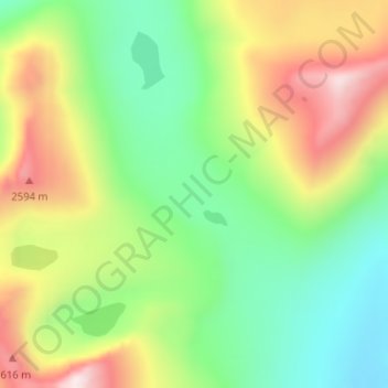 Mappa topografica Mosquito Pass, altitudine, rilievo