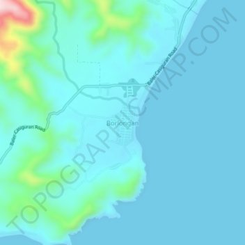 Mappa topografica Borlongan, altitudine, rilievo