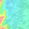 Mappa topografica Rinconada de Los Andes, altitudine, rilievo