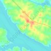 Mappa topografica Oak Hills, altitudine, rilievo