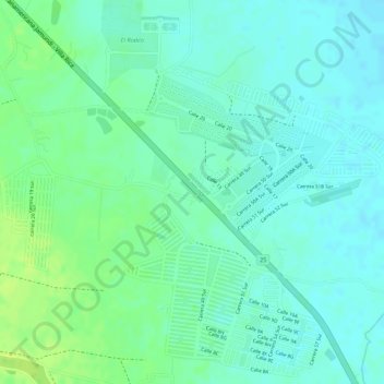 Mappa topografica SAN ISIDRO, altitudine, rilievo