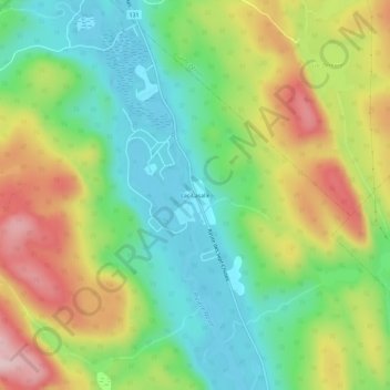 Mappa topografica Lac-Lasalle, altitudine, rilievo