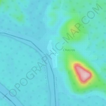 Mappa topografica Siare, altitudine, rilievo