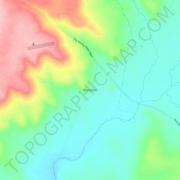 Mappa topografica Wangellic, altitudine, rilievo