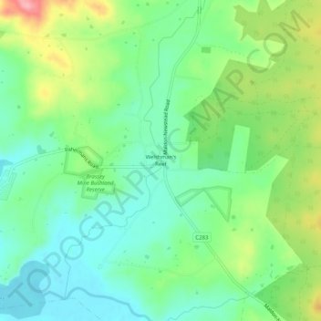 Mappa topografica Welshman's Reef, altitudine, rilievo