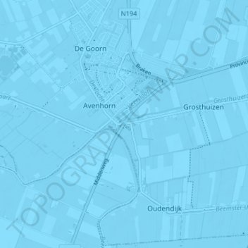 Mappa topografica Kathoek, altitudine, rilievo