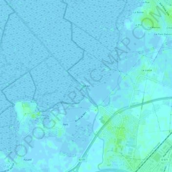 Mappa topografica Bel Air, altitudine, rilievo