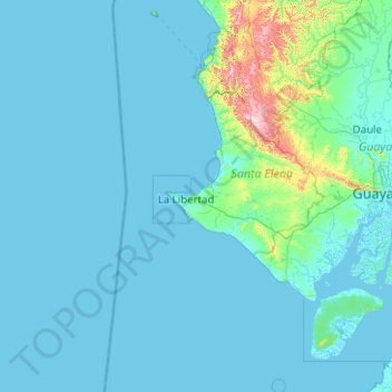 Mappa topografica cerro los capaes, altitudine, rilievo