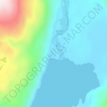 Mappa topografica Alice Arm, altitudine, rilievo