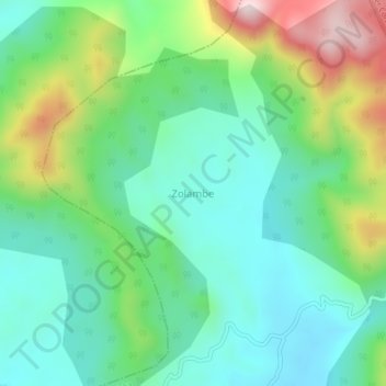 Mappa topografica Zolambe, altitudine, rilievo