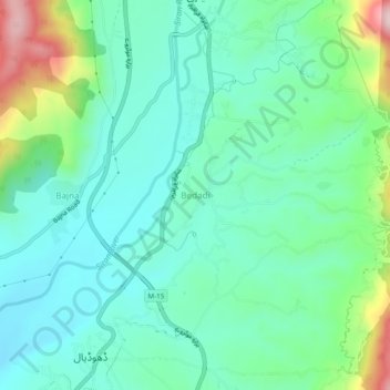 Mappa topografica Bedadi, altitudine, rilievo