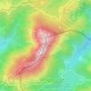 Mappa topografica Aiako Harria, altitudine, rilievo