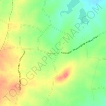 Mappa topografica Karvazhi, altitudine, rilievo