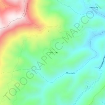 Mappa topografica Seeber Flats, altitudine, rilievo