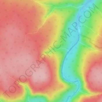 Mappa topografica Laviolette Gulch, altitudine, rilievo