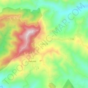 Mappa topografica แม่สลอง, altitudine, rilievo